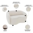 Ver mais imagens de Sofá 3 Lugares Living Orgânico Sala de Estar 180cm Garbin Z08 Boucle Bege - Mpozenato