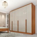 Ver imagem 1 de Guarda Roupa Casal 6 Portas 6 Gavetas 100% Mdf Fortuna - Tcil Móveis - Cinamomo/off White