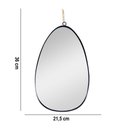 Ver imagem 2 de Espelho Decorativo em Metal Preto com Alça Corrente Dourado 36 Cm F04 - D'Rossi
