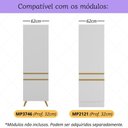 Ver imagem 2 de Kit Rodapé para Paneleiro 62cm Veneza com Pés Multimóveis Mp3747 Branco