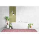 Ver imagem 3 de Tapete Passadeira Emborrachada Pvc Antiderrapante 0,65x3,00m Azulejo Vermelho Branco