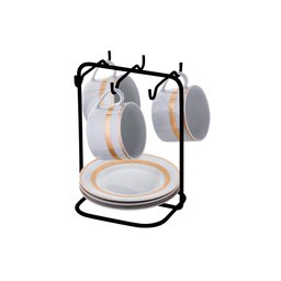 Suporte para Xícaras e Pires de Chá Future 1125pt - Preto Fosco - 1