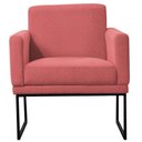 Ver imagem 1 de Poltrona Decorativa Juliette Suede Com Armação Preta Metal