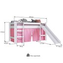 Ver imagem 3 de Cama Elevada com Escorregador e Cortina Bb1000 Branco/rosa - Completa Móveis Completa Móveis