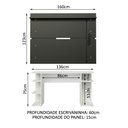 Ver imagem 4 de Mesa Para Computador Gamer e Painel Tv Branco/preto