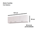 Ver imagem 2 de Aereo de Cozinha 3 Portas 843 Branco