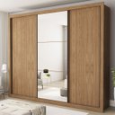 Ver imagem 1 de Guarda-roupa Casal 3 Portas 6 Gavetas Carvalho - Minastex