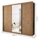 Ver imagem 3 de Guarda-roupa Casal 3 Portas 6 Gavetas Carvalho - Minastex