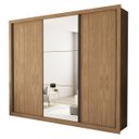Ver imagem 2 de Guarda-roupa Casal 3 Portas 6 Gavetas Carvalho - Minastex