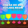10 Taças De Gin Acrílico Sólido Neon Luz Negra 550 ML:Verde Neon - 2
