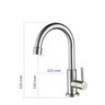 Torneira Banheiro/Lavabo Inox Giratória Mesa Curta NOX04 Doan - 4