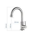 Ver imagem 4 de Torneira Banheiro/Lavabo Inox Giratória Mesa Curta NOX04 Doan