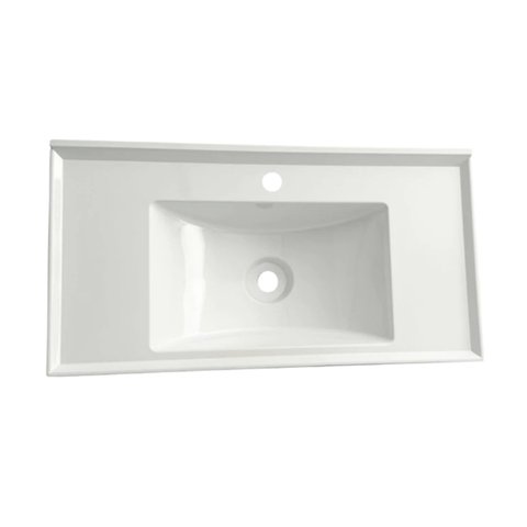 Cuba Pia para Banheiro em Plastico Lavabo Sobrepor Redonda ou Retangulari:retangular Branco