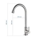 Ver imagem 4 de Torneira Cozinha Inox Giratória Mesa Longa NOX02 Doan