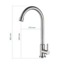 Ver imagem 4 de Torneira Cozinha Inox Giratória Mesa Longa NOX02 Doan