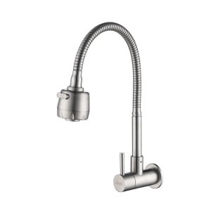 Torneira Gourmet Cozinha Inox Giratória Parede Longa Nox05 Doan