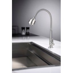 Torneira Cozinha Gourmet Flexível Giratória Mesa Longa Doan NOX06 - 2
