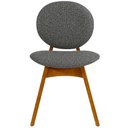 Ver imagem 2 de Cadeira para Sala de Jantar Cozinha Estofada Rattan Ibis L02 Linho Mescla Chumbo - Lyam Decor