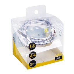 Cabo Iphone 5, 6, 7 ,8 , x Branco USB 1,2 Metros Lightning - 2