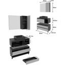 Ver imagem 4 de Kit Gabinete Balcão e Espelheira de Banheiro Marina Amêndoa