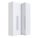 Ver imagem 2 de Guarda Roupa Modulado 100% MDF 2 Peças com Canto Reto 3 Portas Integrato Branco