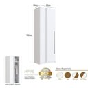 Ver mais imagens de Guarda Roupa Modulado 100% MDF 2 Peças com Canto Reto 3 Portas Integrato Branco