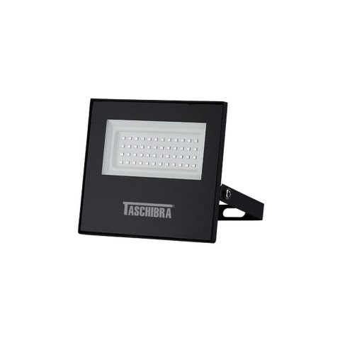 Refletor Taschibra Tr Led Slim 50w Preto Bivolt Luz Verde