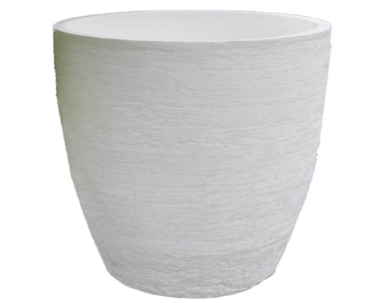 Vaso Planta 50x50 Oval Moderno Polietileno - BRANCO 006