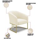 Ver imagem 3 de Poltrona Decorativa Industrial Dourado Kit 2 Stella Cotelê Ext/veludo Off White D03 - D’Rossi