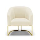 Ver imagem 6 de Poltrona Decorativa Industrial Dourado Kit 2 Stella Cotelê Ext/veludo Off White D03 - D’Rossi