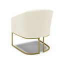 Ver imagem 7 de Poltrona Decorativa Industrial Dourado Kit 2 Stella Cotelê Ext/veludo Off White D03 - D’Rossi