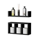 Ver imagem 2 de Kit 2 Peças Nicho Prateleira para Banheiro Preto 40 X 12cm