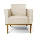 Ver imagem 4 de Kit 2 Poltronas Base de Madeira Fixa Castanho Marisa Corino D03 - D'Rossi Bege