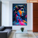 Ver imagem 1 de Quadro Decorativo Retrato Davi Pop Art Sala Quarto Casa Escritório