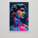 Ver imagem 4 de Quadro Decorativo Retrato Davi Pop Art Sala Quarto Casa Escritório
