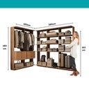 Ver imagem 7 de Guarda-Roupas Closet Modulado Alasca 300cm 5 Peças com 4 Gavetas e Cabideiros Freijó Carraro