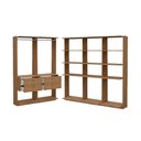 Ver imagem 3 de Guarda-Roupas Closet Modulado Alasca 300cm 5 Peças com 4 Gavetas e Cabideiros Freijó Carraro
