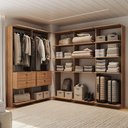 Ver imagem 1 de Guarda-Roupas Closet Modulado Alasca 300cm 5 Peças com 4 Gavetas e Cabideiros Freijó Carraro