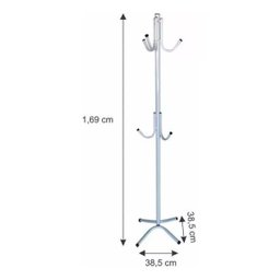 Mancebo Cabideiro Chão Porta Casaco Bolsa Chapéu Preto - 2