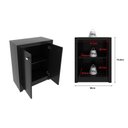 Ver imagem 4 de Conjunto para Escritório ME4103 2 Portas MDP Preto Tecno Mobili
