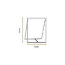 Ver imagem 4 de Vitro Projetante de Alumínio Branco 80x60