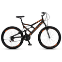 Ver imagem 1 de Bicicleta Gps 148 Dupla Suspensão e Freios V-brake, Aro 26 Aero, 36 Raias, 21 Marchas Colli Preto/la