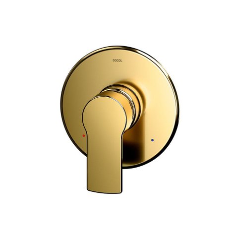 Acabamento Monocomando para Chuveiro e Ducha Higiênica Docol Argon 90008483043 Ouro Polido