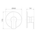 Ver imagem 2 de Acabamento Monocomando para Chuveiro e Ducha Higiênica Docol Argon 90008483043 Ouro Polido