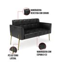 Ver imagem 6 de Sofá Namoradeira e 2 Poltronas Pé de Ferro Dourado Elisa Corano D03 - D'Rossi