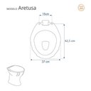 Ver imagem 3 de Tampa de Vaso Sanitário Aretusa Preto para Bacia Hervy