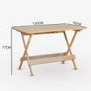 Ver imagem 4 de Conjunto de Mesa 120x70cm e 4 Cadeiras Dobráveis Madeira Maciça sem Pintura