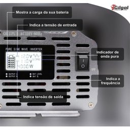 Inversor 4000w 24v para 110v Onda Senoidal Pura Inversor Automotivo para Caminhão Trailer Energia So - 5
