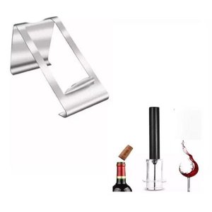 Sensacional Kit de Vinho Saca Rolhas e Suporte de Garrafas em Aço Inox