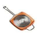 Ver imagem 4 de Caçarola Panela Frigideira Titânio Cerâmica Antiaderente - Cor Laranja - Maxchef